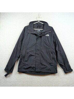 The North Face Jacket Mens Size S Black HyVent Rain Shell Gorcpore Hike Read